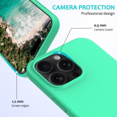 Apple iPhone 16 Pro Shell kieto silikono (TPU) dėklas žalias - nugarėlė | Priedai.lt