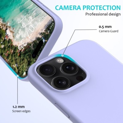 Apple iPhone 16 Pro "Shell" cieta silikona (TPU) violets apvalks | vacins.lv