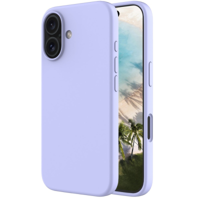 Apple iPhone 16 "Shell" cieta silikona (TPU) violets apvalks | vacins.lv