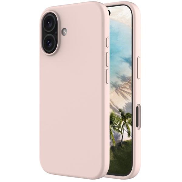 "Shell" cieta silikona (TPU) apvalks - rozā (iPhone 16 Plus)