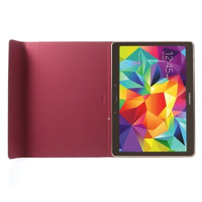 Samsung Galaxy Tab S 10.5 (T805, T800) atverčiamas raudonas odinis dėklas / Priedai.lt