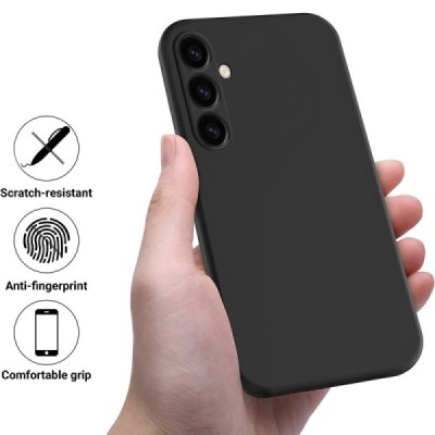 Samsung Galaxy S24 FE Shell kieto silikono (TPU) dėklas juodas - nugarėlė | Priedai.lt