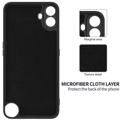 Nothing CMF Phone 1 "Shell" cieta silikona (TPU) apvalks - melns | vacins.lv