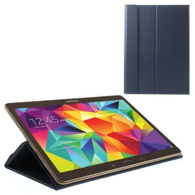 Samsung Galaxy Tab S 10.5 (T805, T800) atverčiamas mėlynas odinis dėklas / Priedai.lt