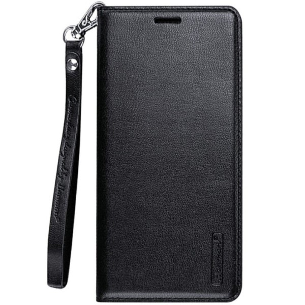 "Hanman" Leather solīds atvēramais ādas maciņš - melns (Galaxy S20)