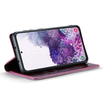 Samsung Galaxy S20 CaseMe Leather solidus atverčiamas bordo odinis dėklas - knygutė | Priedai.lt