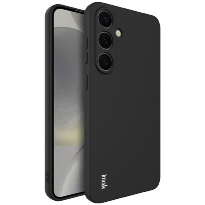 Samsung Galaxy S25+ "IMAK" cieta silikona (TPU) melns apvalks | vacins.lv