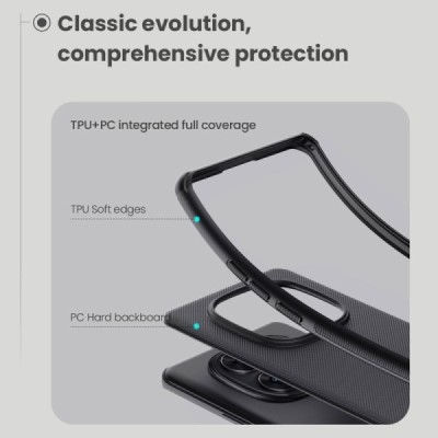 Nillkin Frosted Shield Xiaomi Redmi Note 14 Pro+ 5G melns plastmasas apvalks futrālis | Vacins.lv
