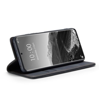 Xiaomi Redmi Note 14 Pro (Pro+) 5G (Poco X7 5G) CaseMe Retro solīds atvēramais ādas melns maciņš - maks | Vacins.lv