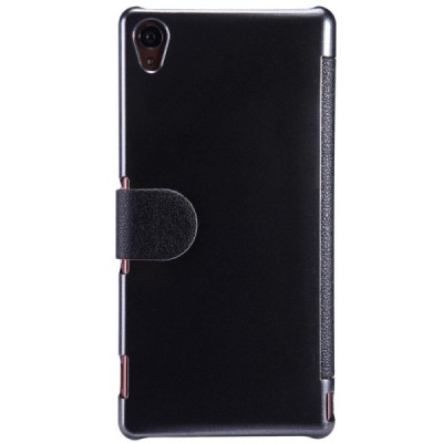 Nillkin Fresh Sony Xperia Z3 atverčiamas juodas odinis dėklas - knygutė / Priedai.lt
