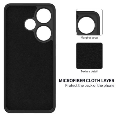 Poco F6 5G "Shell" cieta silikona (TPU) apvalks - melns | vacins.lv