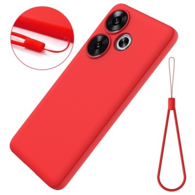 Poco F6 5G Shell kieto silikono (TPU) dėklas raudonas - nugarėlė | Priedai.lt