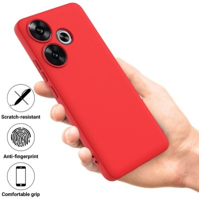 Poco F6 5G Shell kieto silikono (TPU) dėklas raudonas - nugarėlė | Priedai.lt