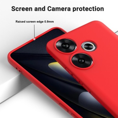 Poco F6 5G Shell kieto silikono (TPU) dėklas raudonas - nugarėlė | Priedai.lt