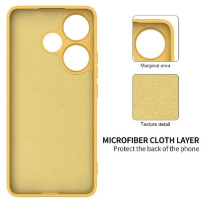 Poco F6 5G "Shell" cieta silikona (TPU) apvalks - dzeltens | vacins.lv