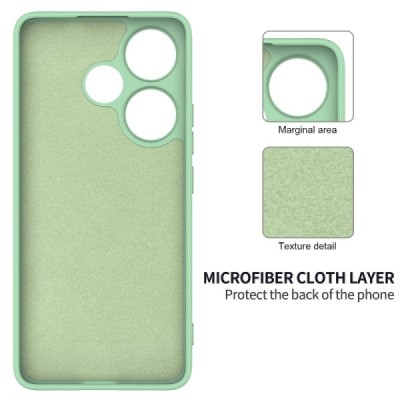 Poco F6 5G "Shell" cieta silikona (TPU) apvalks - zaļš | vacins.lv