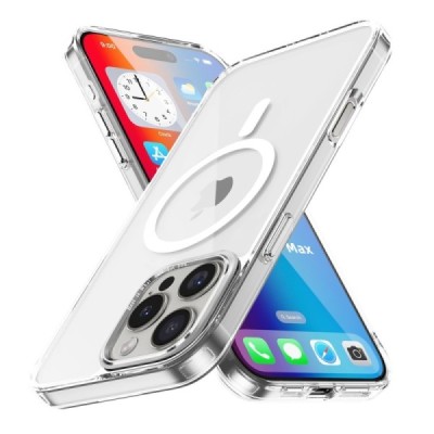 "Tubi" MagSafe Apple iPhone 16 Pro dzidrs, caurspīdīgs cieta silikona apvalks aizmugurējais vāciņš | vacins.lv