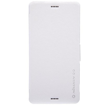 Sony Xperia Z3 „Nillkin“ Fresh atvēramais balts futrālis / Vacins.lv