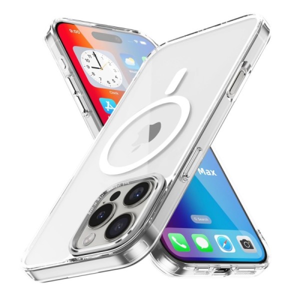 "Tubi" MagSafe cietā silikona (TPU) apvalks - dzidrs (iPhone 16 Pro Max)