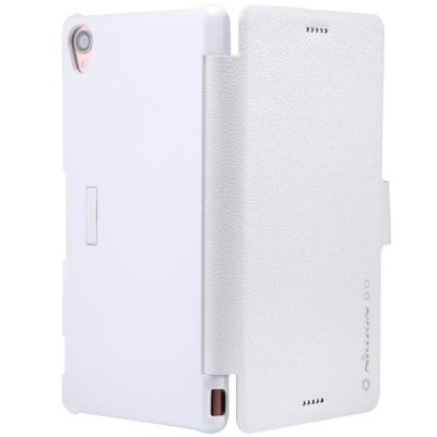 Sony Xperia Z3 „Nillkin“ Fresh atvēramais balts futrālis / Vacins.lv