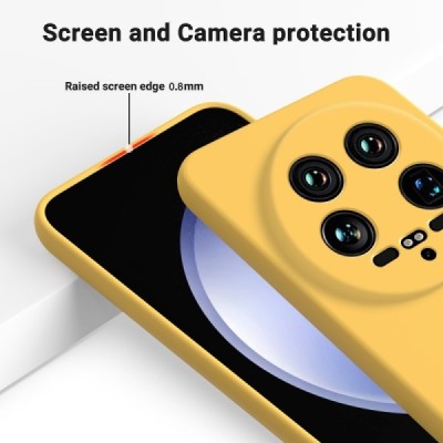 Xiaomi 14 Ultra "Shell" cieta silikona (TPU) apvalks - dzeltens | vacins.lv
