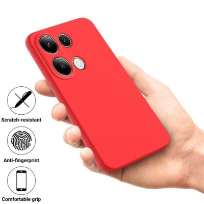 Xiaomi Redmi Note 13 Pro 4G (Poco M6 Pro) Shell kieto silikono (TPU) dėklas raudonas - nugarėlė | Priedai.lt