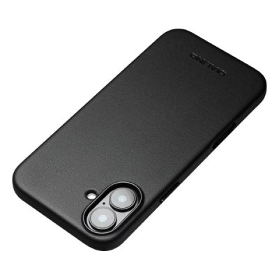 Apple iPhone 16 "QIALINO" Slim MagSafe ādas melns vaciņš - apvalks | Vacins.lv