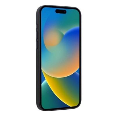 Apple iPhone 16 Pro Max "QIALINO" Slim MagSafe ādas melns vaciņš - apvalks | Vacins.lv