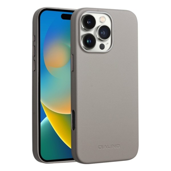 "QIALINO" Slim MagSafe vaciņš - pelēks (iPhone 16 Pro)