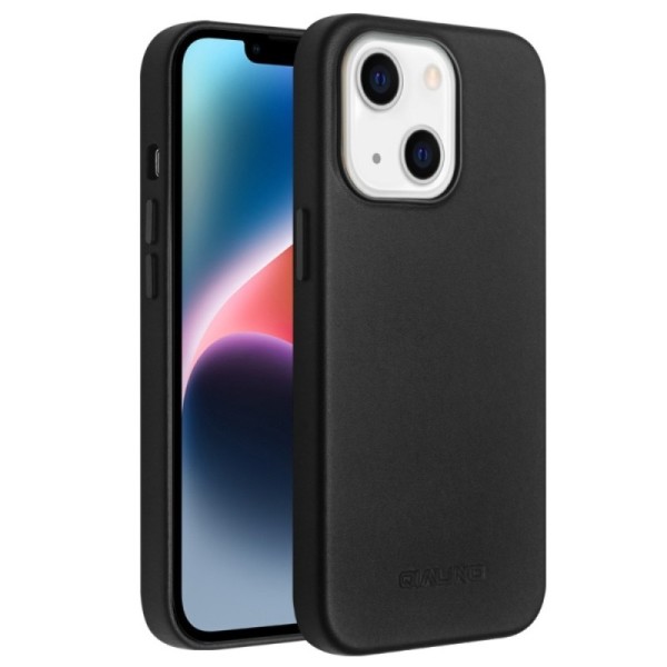"QIALINO" Slim MagSafe vaciņš - melns (iPhone 14)
