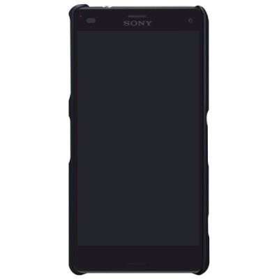 Sony Xperia Z3 Compact Nillkin Frosted Shield melns plastmasas futrālis + ekrāna aizsargplēve / Vacins.lv
