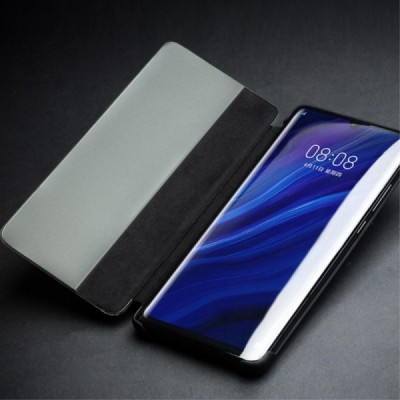 Huawei P30 Pro "QIALINO" atvēramais ādas melns maciņš - maks | Vacins.lv