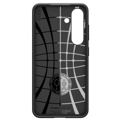 Samsung Galaxy S25+ "Spigen" Liquid Air melns cieta silikona apvalks | vacins.lv