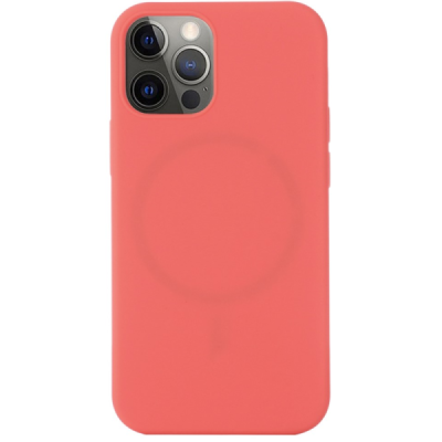 Apple iPhone 14 Pro Max „Shell“ MagSafe kieto silikono TPU rožinis dėklas - nugarėlė | Priedai.lt