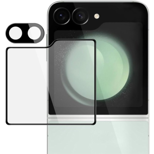 „IMAK“ apsauginiai kameros ir ekrano stikliukai - juodi (Galaxy Flip6)