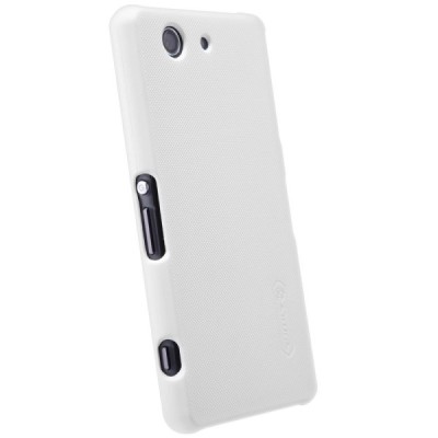 Sony Xperia Z3 Compact Nillkin Frosted Shield balts plastmasas futrālis + ekrāna aizsargplēve / Vacins.lv