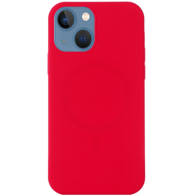 Apple iPhone 14 Plus "Shell" MagSafe cieta silikona (TPU) sarkans apvalks | vacins.lv