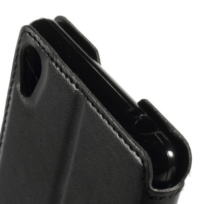 Sony Xperia Z3 Roar Noble ādas atvēramais melns futrālis / Vacins.lv