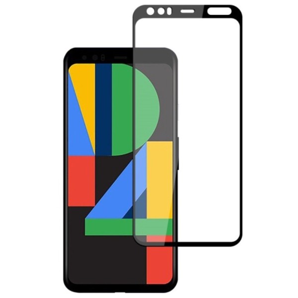 „Rurihai“ Tempered Glass pilnai dengiantis apsauginis ekrano stiklas - juodas (Pixel 4)