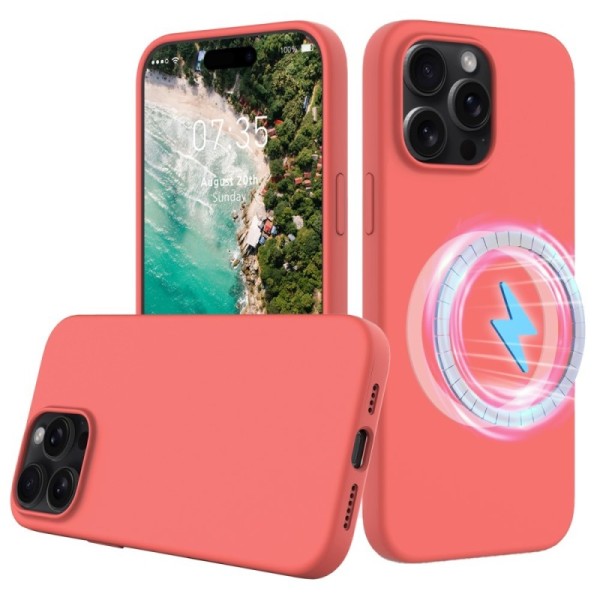 „Shell“ MagSafe kieto silikono (TPU) dėklas - rožinis (iPhone 16 Pro Max)