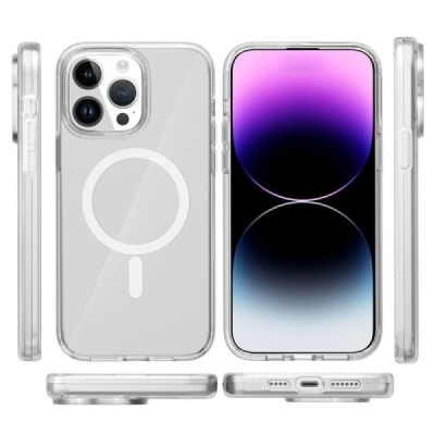 "Tubi" MagSafe Apple iPhone 12 Pro Max dzidrs, caurspīdīgs cieta silikona apvalks aizmugurējais vāciņš | vacins.lv