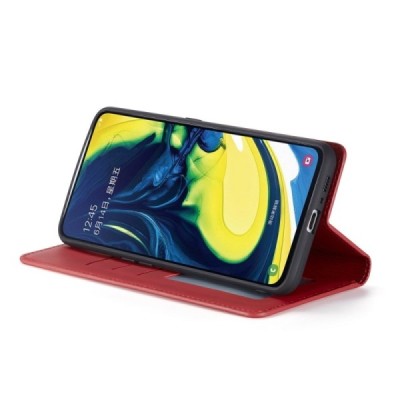 Samsung Galaxy A80 „Forwenw“ Fantasy solidus atverčiamas raudonas odinis dėklas - knygutė | Priedai.lt