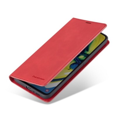 Samsung Galaxy A80 „Forwenw“ Fantasy solidus atverčiamas raudonas odinis dėklas - knygutė | Priedai.lt