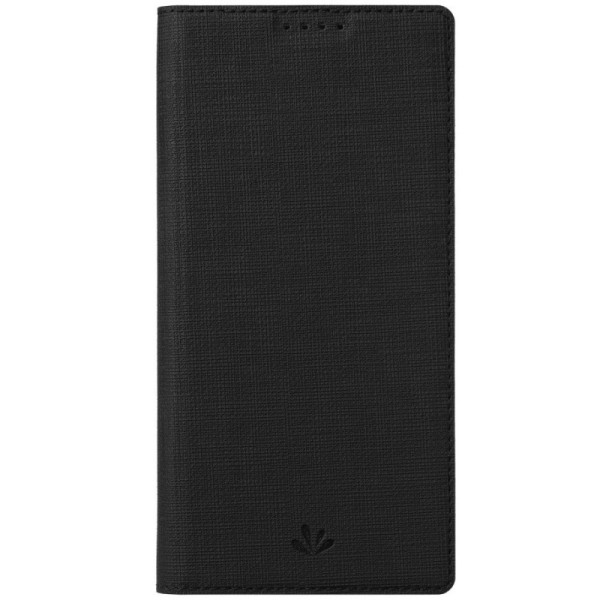 "ViLi" DMX solīds atvēramais ādas maciņš - melns (Xperia 10 III)