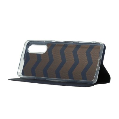 Sony Xperia 10 III "Dux Ducis" Skin sērijas tumši zils ādas atvērams maciņš | Vacins.lv