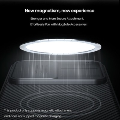 Samsung Galaxy S25 Ultra "Nillkin" CamShield Pro Magnetic melns apvalks | vacins.lv