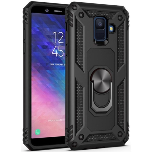 „Mozhi“ Kickstand sustiprintos apsaugos dėklas - juodas (Galaxy A6 2018)