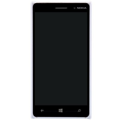 Nokia Lumia 830 Nillkin Frosted Shield balts plastmasas futrālis + ekrāna aizsargplēve / Vacins.lv
