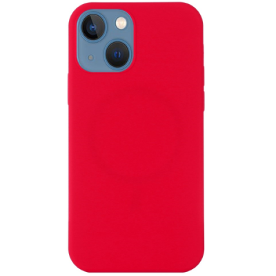 Apple iPhone 14 "Shell" MagSafe cieta silikona (TPU) sarkans apvalks | vacins.lv
