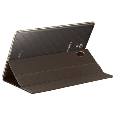 Origināls Samsung Galaxy Tab S 8.4 (T705, T700) Book Cover atvēramais bronza ādas futrālis / Vacins.lv